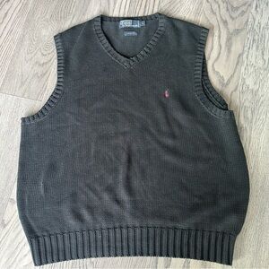 Ralph Lauren Men's Dark Gray V-Neck Sweater Vest